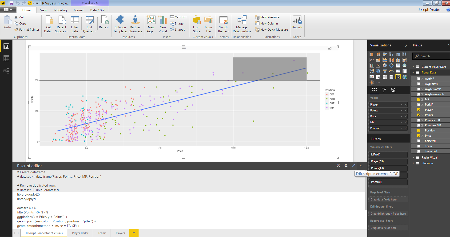 Power Bi R Script Data Connector Feathers Analytics